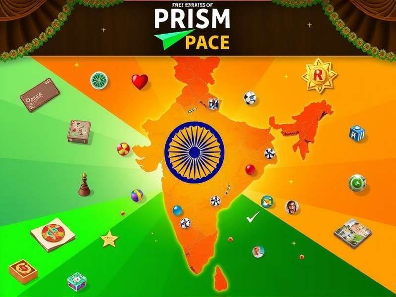 Prism Pace Game Banner Showcasing Indian Cultural Elements